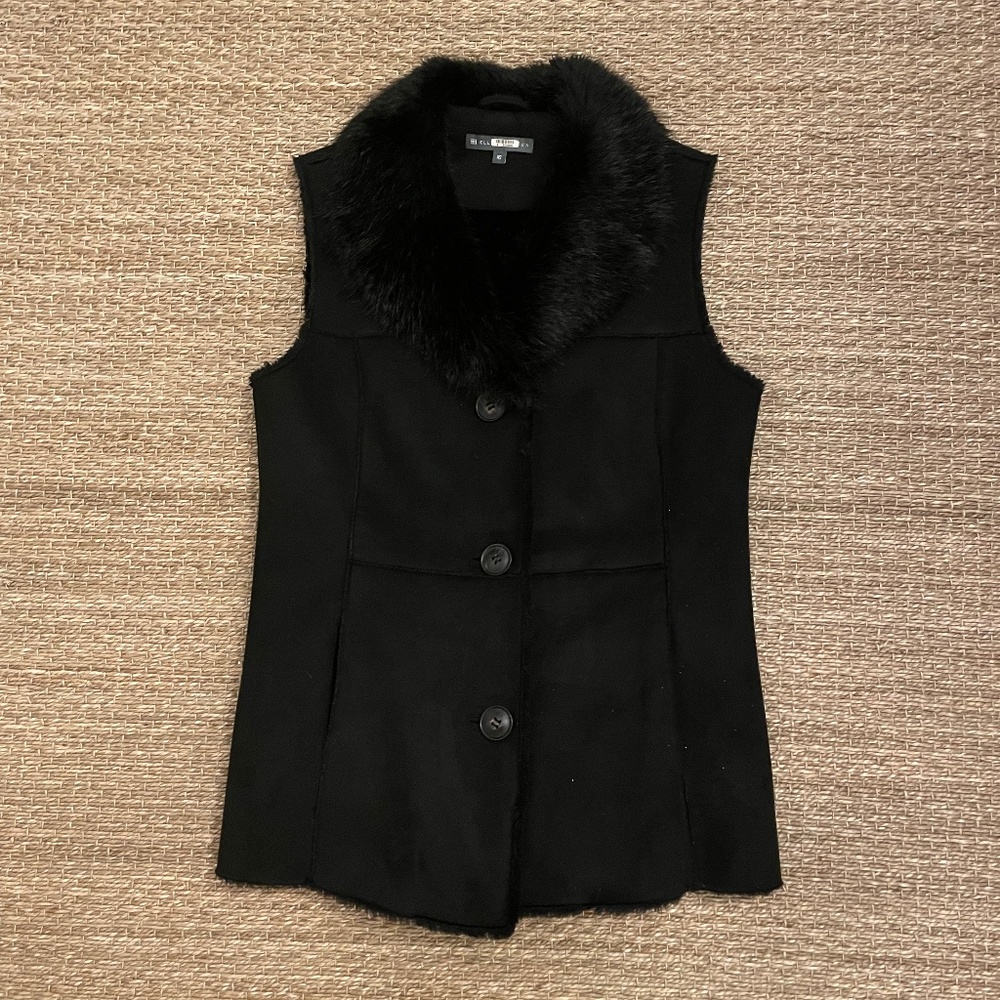Elliott Lauren faux fur and suede vest